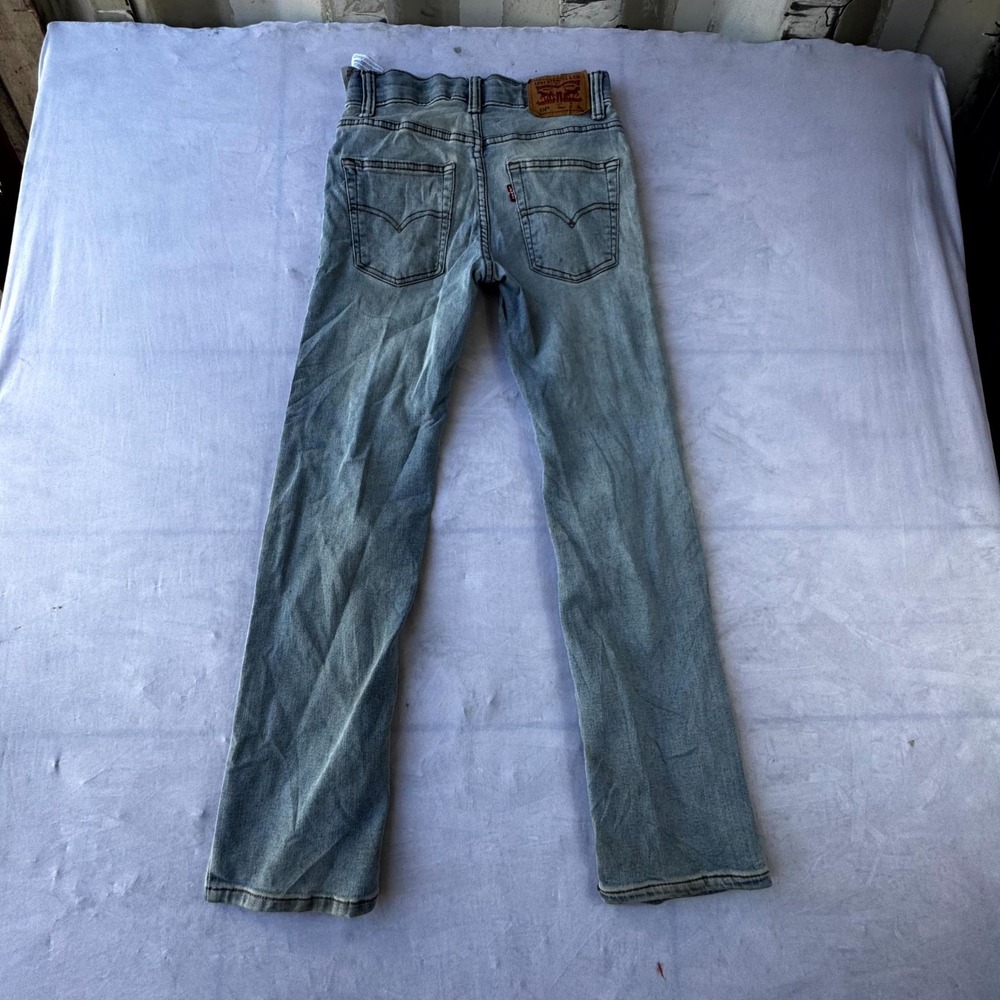 Levis 514 Jeans Straight Fit Jeans Women 10 Blue Denim Distressed Cotton Stretch